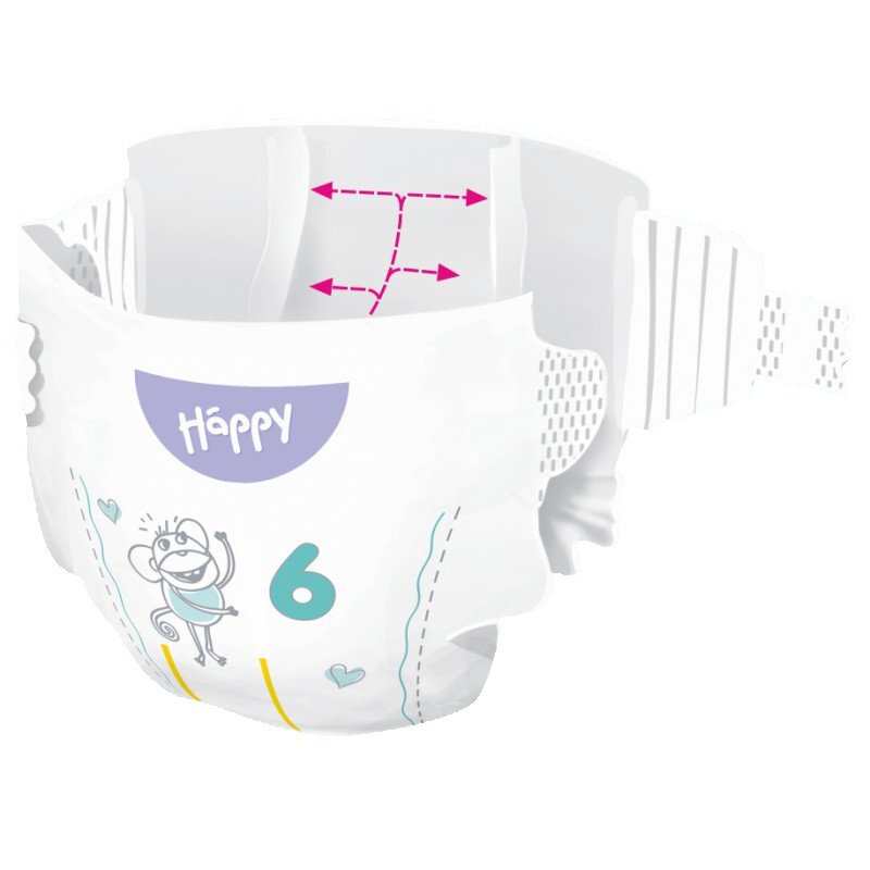 Pieluszki Bella Baby Happy - Junior Extra (6) - powyżej 15kg - 34szt.