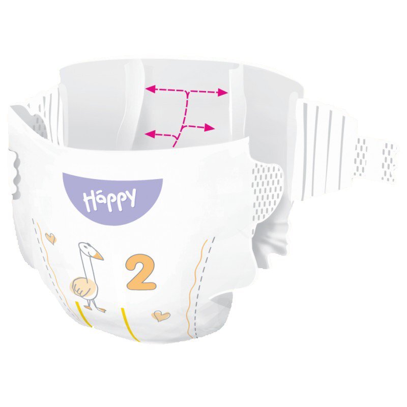 Pieluszki Bella Baby Happy - Mini (2) - od 3kg do 6kg - 78szt.