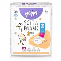 Pieluszki Bella Baby Happy - Mini (2) - od 3kg do 6kg - 78szt.