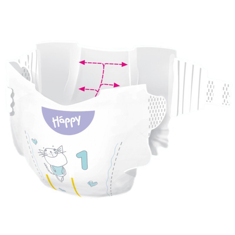 Pieluszki Bella Baby Happy - Newborn (1) - od 2kg do 5kg - 42szt.