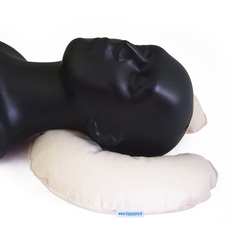 Poduszka przeciwodleżynowa z granulatu styropianowego rogal 33x28 cm