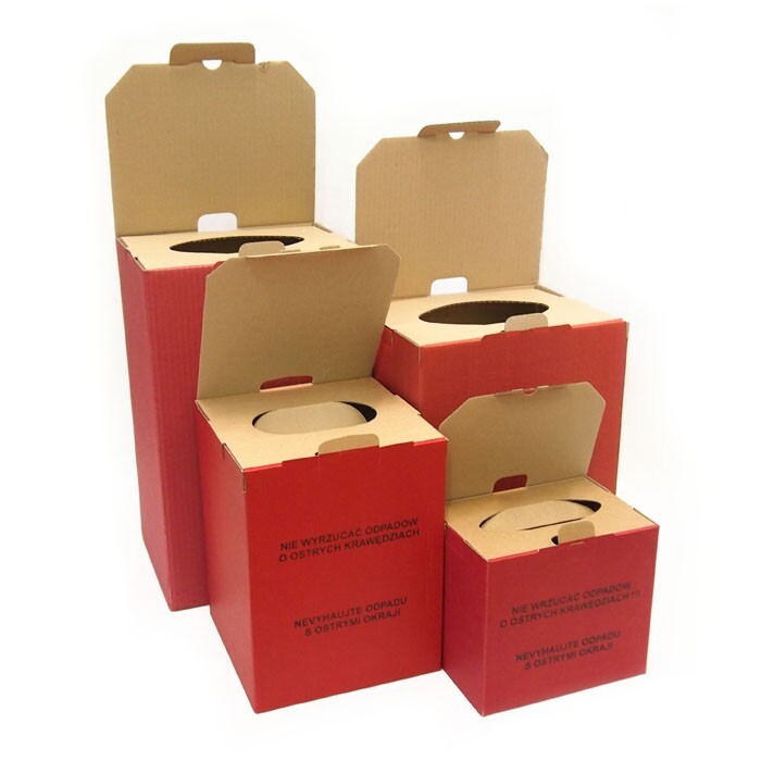 Pojemnik na odpady medyczne - tekturowy składany 4L