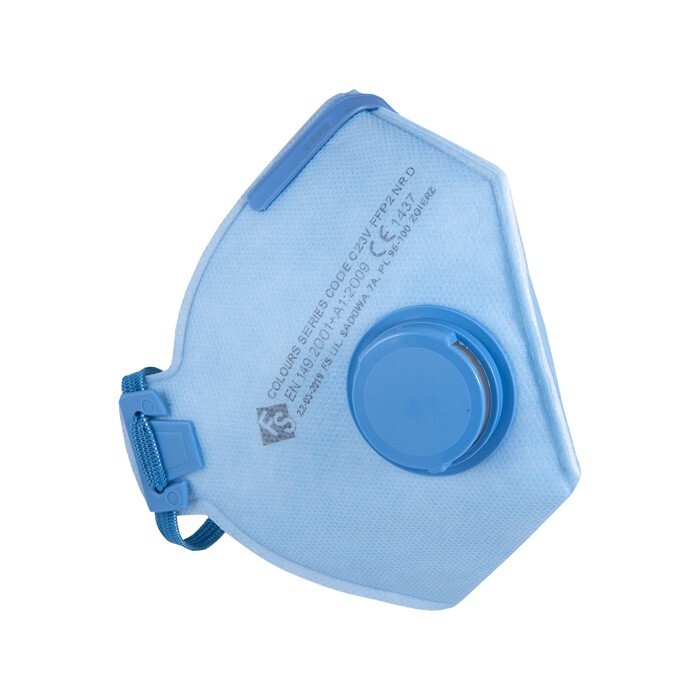 Półmaska filtrująca antysmogowa Colours Series C23V FFP2 NR D - EN 149:2001+A1:2009 (niebieska) - 1 szt.