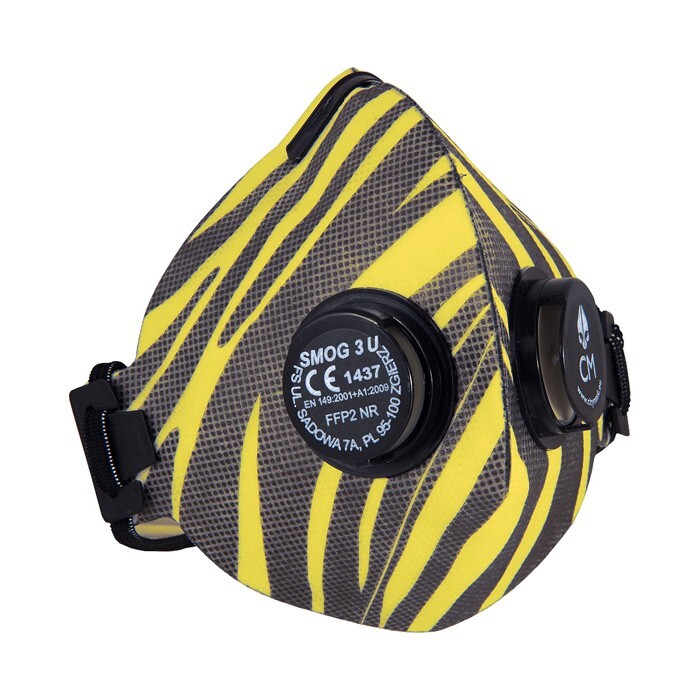 Półmaska filtrująca antysmogowa SMOG 3U FFP2 NR - EN 149:2001+A1:2009 (osa/czarna) - 1 szt.