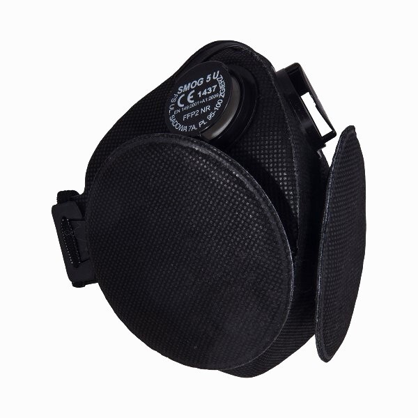 Półmaska filtrująca antysmogowa SMOG 5U FFP2 NR - EN 149:2001+A1:2009 (czarna) - 1 szt.