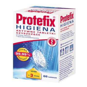 Protefix Higiena - aktywne tabletki do czyszczenia protez - 66 szt.