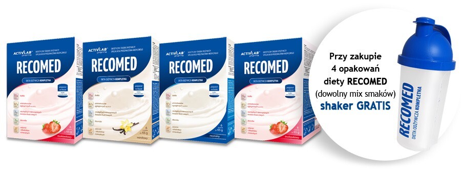 RECOMED dieta kompletna w saszetkach - truskawkowa - 6 szt.