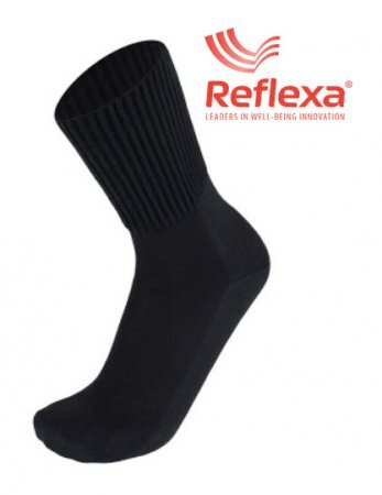 Reflexa® Diabetic - skarpety bezuciskowe grube, na poprawę krążenia - czarne