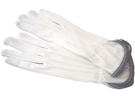 Rękawiczki bawełniane z szarym paskiem, rozmiar 10 - 12 par