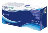 Rękawiczki nitrylowe bezpudrowe SafeHAND nitrile PF blue - chabrowe 100szt. rozm. M