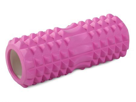Roller wałek do jogi, masażu, rehabilitacji (wklęsły) - różowy
