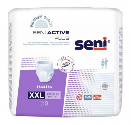 SENI Active Plus XXL - elastyczne majtki chłonne 10szt.