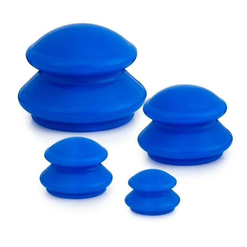 Silikonowe bańki akupunkturowe (chińskie) Balanssen - niebieskie - 4szt.