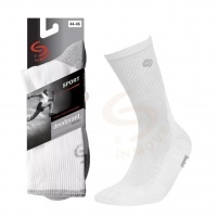 SPORT DEODORANT - męskie uniwersalne skarpetki sportowe - białe