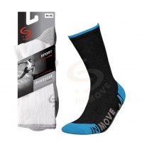 SPORT DEODORANT - męskie uniwersalne skarpetki sportowe - czarne/niebieskie