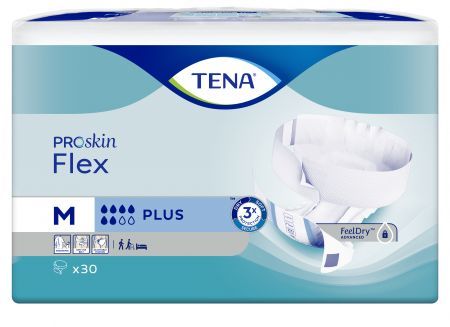 TENA Flex plus M - pieluchomajtki oddychające dla dorosłych - 30szt.