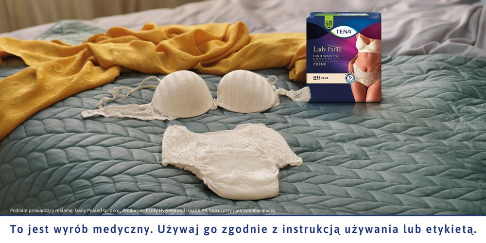 TENA Lady Pants Plus L CREME/beżowe - bielizna chłonna dla kobiet 2x30szt.