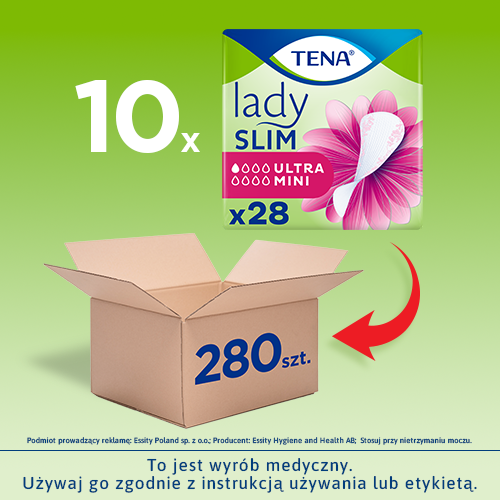 TENA Lady Slim Ultra Mini - specjalistyczne wkładki anatomiczne 10x28szt.