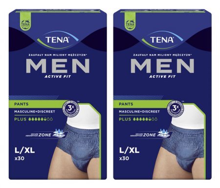 TENA Men Pants Plus Blue L/XL - bielizna chłonna dla mężczyzn 2x30szt.