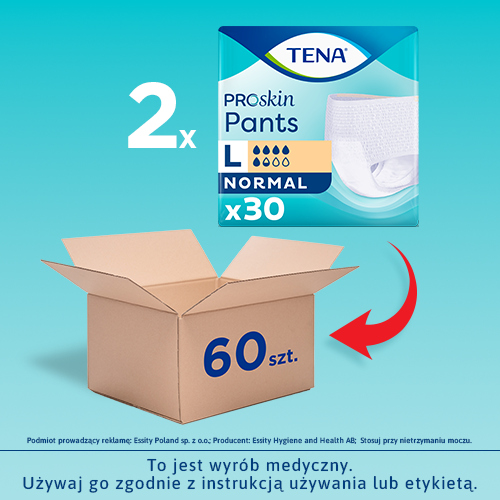 TENA Pants ProSkin Normal L - majtki chłonne 2x30szt.
