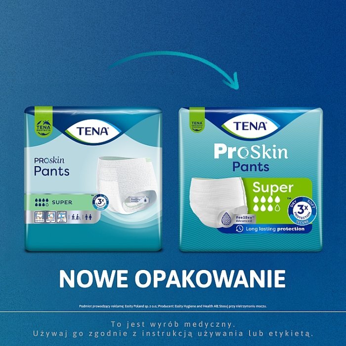 TENA Pants ProSkin SUPER L - majtki chłonne 12szt.