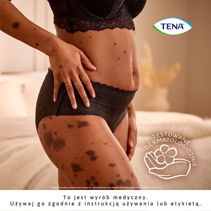 TENA Silhouette Plus L BLACK/czarny - bielizna chłonna z niskim stanem dla kobiet 10szt.