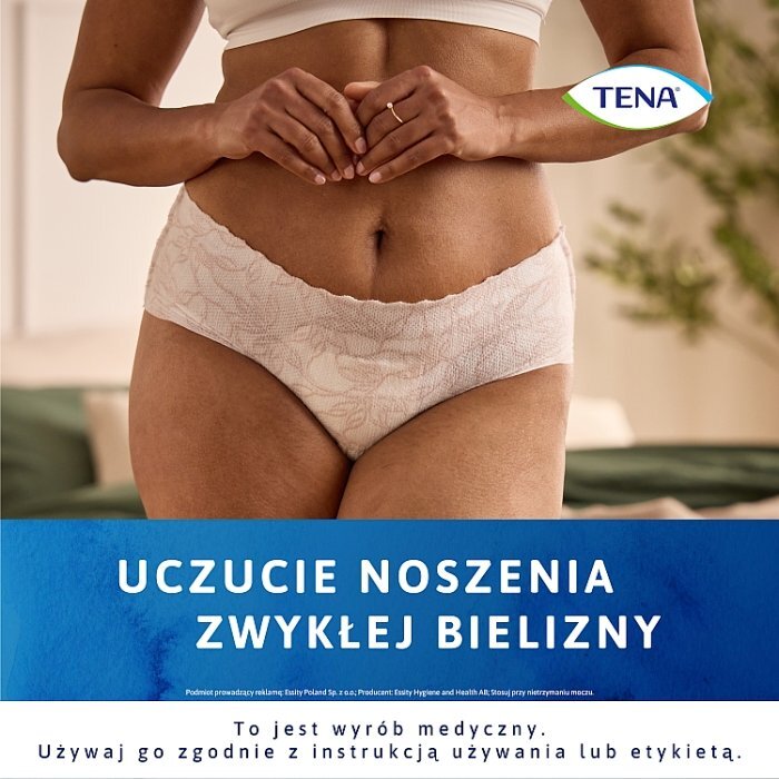 TENA Silhouette Plus L WHITE/biały - bielizna chłonna z niskim stanem dla kobiet 10szt.