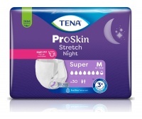 TENA Stretch proskin Super Night M - pieluchomajtki elastyczne dla dorosłych - 30szt.