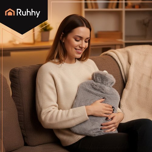 Termofor XXL w futerkowym pokrowcu Ruhhy 3,5L