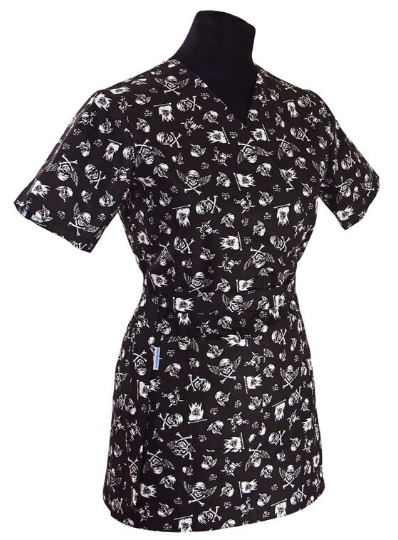 Tunika wzorzysta (fartuch damski) - do salonów kosmetycznych 322V