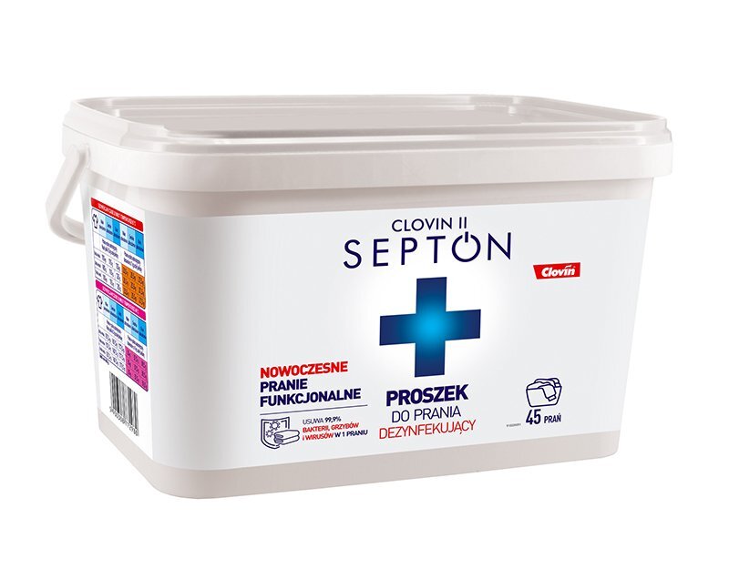 Wirusobójczy proszek do prania i pełnej dezynfekcji tkanin CLOVIN II SEPTON 5,175kg