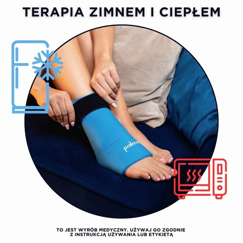 Żelowa opaska chłodząca na kostkę Pakcare