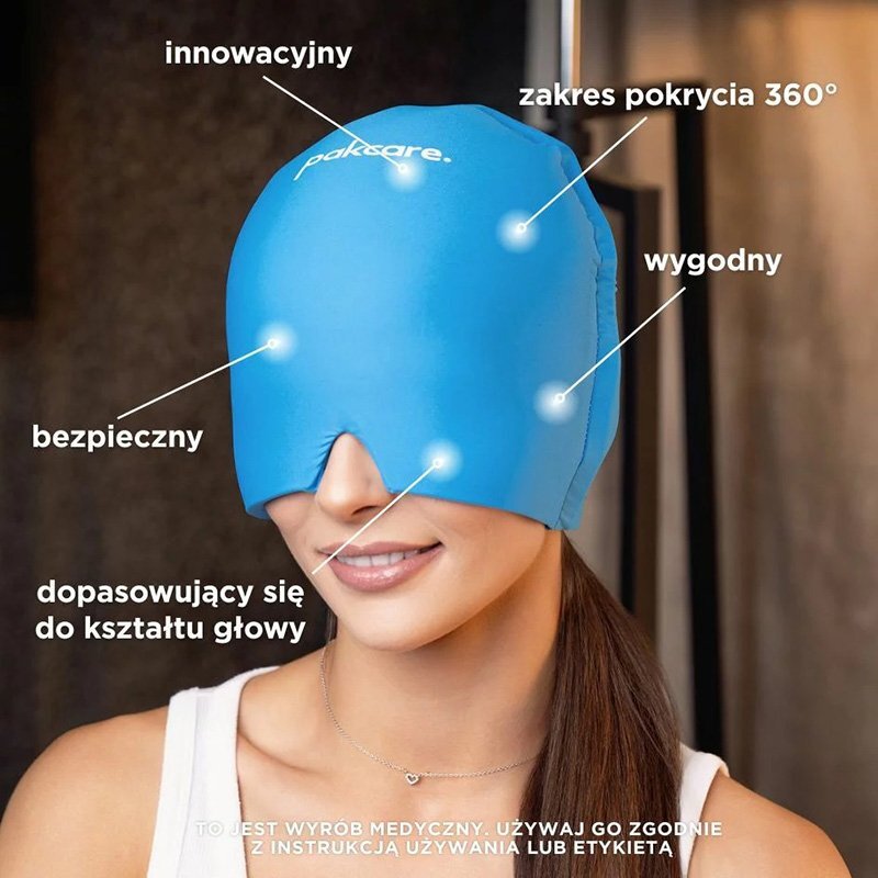 Żelowy czepek chłodzący Pakcare - pełny