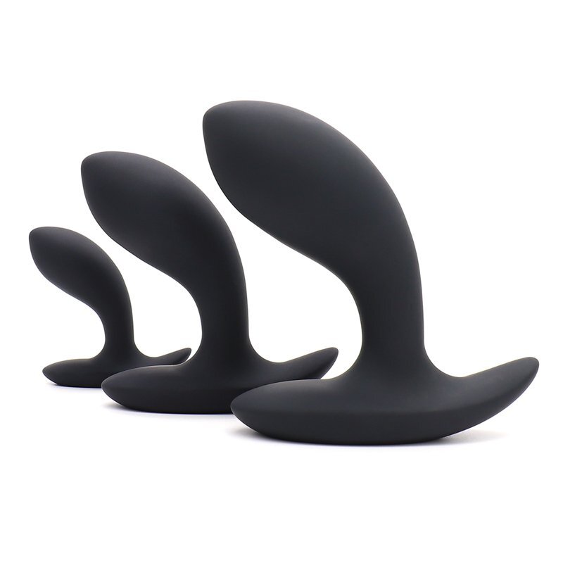 Zestaw do treningu analnego, plug Dolly Black - 3szt.