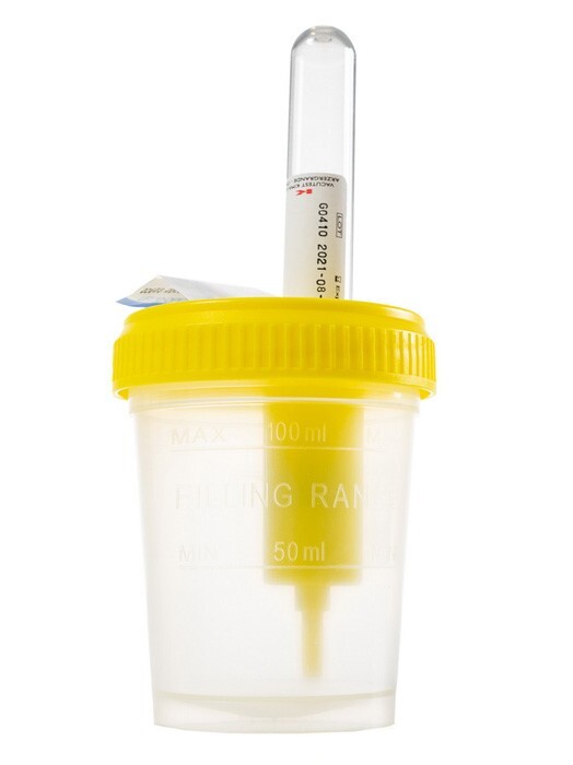 Zestaw VACUTEST próżniowy do pobierania moczu (pojemnik na mocz, probówka) - sterylny